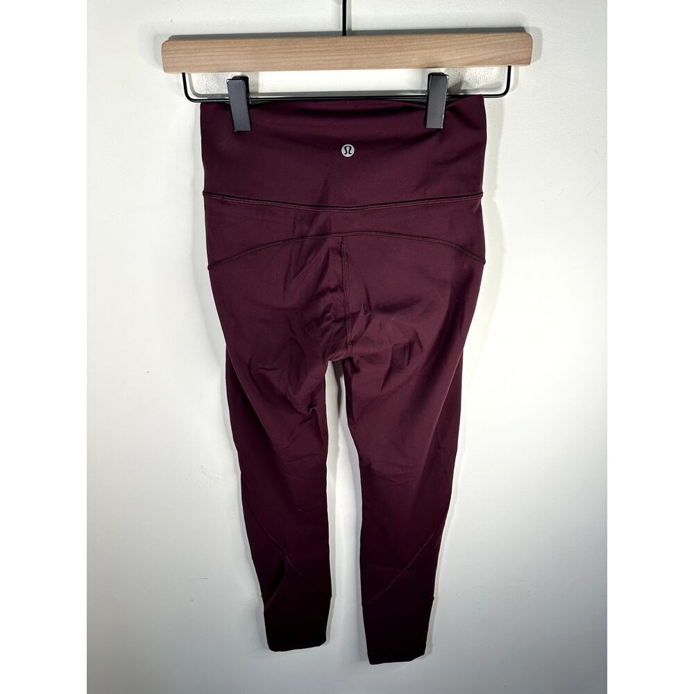 Lululemon In Movement Tight 25" *Everlux Size 6 Garnet EUC - Picture 2 of 8